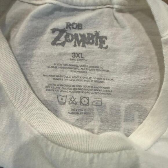 Rob Zombie 3XL White Graphic Band T-Shirt – No F*cks Given Tour Tee - Picture 4 of 8